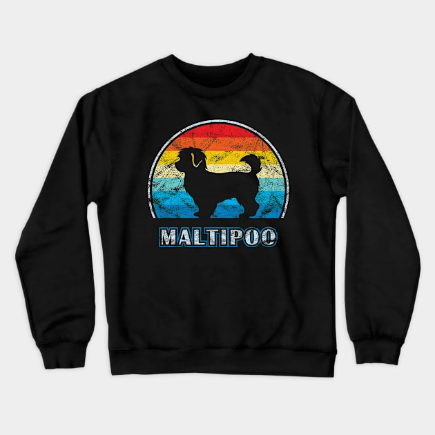 Maltipoo Vintage Design Dog Crewneck Sweatshirt by millersye